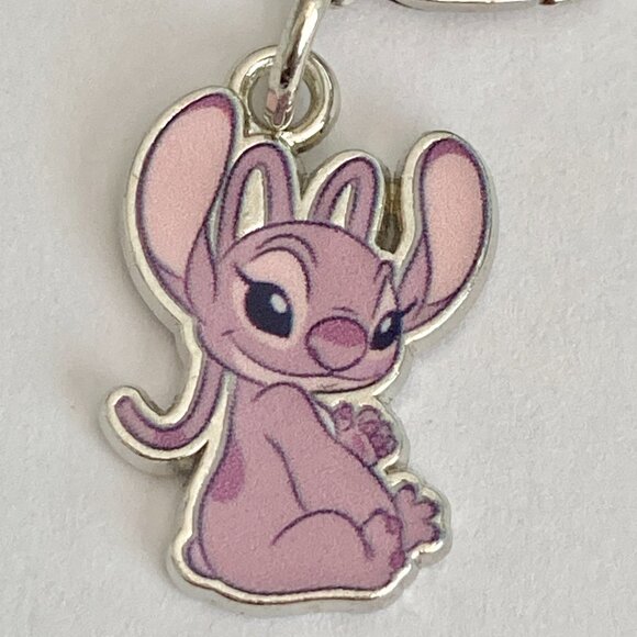 Vintage Disney Lilo & Stitch Angel Clip On Charm Purse Bag Zipper Pull Signed - Picture 8 of 10